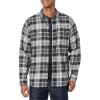 imageDickies Mens Long Sleeve Flex Flannel ShirtBlackCharcoalWhite Multi Windowpane