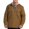 imageDickies Mens Relaxed Fit Icon Hooded Quilted Shirt JacketBrown Duck