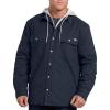 imageDickies Mens Relaxed Fit Icon Hooded Quilted Shirt JacketDark Navy