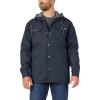 imageDickies mens Fleece Hooded Duck Shirt Jacket With HydroshieldDark Navy