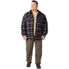 imageDickies mens Fleece Hooded Duck Shirt Jacket With HydroshieldInk NavyChocolate BrownClear Blue Ombre