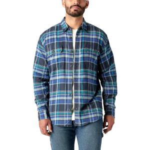 imageDickies Mens Long Sleeve Flex Flannel ShirtDark Denim