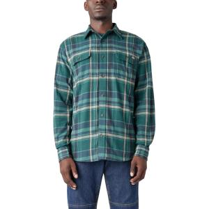 imageDickies Mens Long Sleeve Flex Flannel ShirtGreen