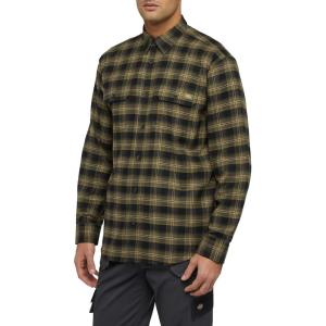 imageDickies Mens Long Sleeve Flex Flannel ShirtSphagnum