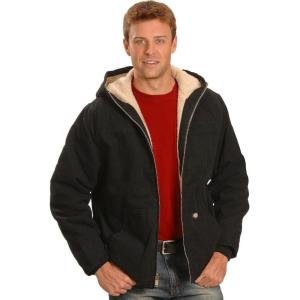 imageDickies Mens Sanded Duck Sherpa Lined Hooded JacketBlack V1