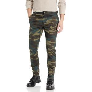 imageDickies Mens Skinny Fit Straight Leg Pants  Slim Stretch Work Trousers for Office Retail ampamp Casual WearHunter Green Camo V1