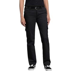 imageDickies womens Relaxed Fit Stretch Cargo Straight Leg PantBlack V1