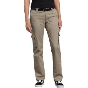 imageDickies womens Relaxed Fit Stretch Cargo Straight Leg PantDesert Sand V1