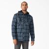 imageDickies Mens Water Repellent Flannel Hooded Shirt JacketDark Navy