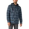 imageDickies Mens Water Repellent Flannel Hooded Shirt JacketDark Navy