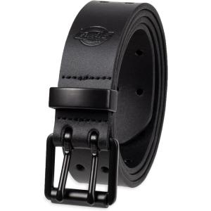 imageDickies Mens Double Prong Leather Work Belt  Fully Adjustable Regular amp Big and Tall SizesBlack Perforated