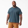 imageDickies Mens Big amp Tall Heavyweight Crew Neck Short Sleeve Tee BigTallBaltic Blue Heather