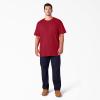 imageDickies Mens Big amp Tall Heavyweight Crew Neck Short Sleeve Tee BigTallEnglish Red
