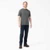 imageDickies Mens Big amp Tall Heavyweight Crew Neck Short Sleeve Tee BigTallHunter Green Heather