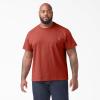 imageDickies Mens Big amp Tall Heavyweight Crew Neck Short Sleeve Tee BigTallRustic Red Heather