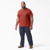 imageDickies Mens Big amp Tall Heavyweight Crew Neck Short Sleeve Tee BigTallRustic Red Heather