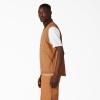 imageDickies Mens Stonewashed Duck High Pile Fleece Lined VestStonewashed Brown Duck