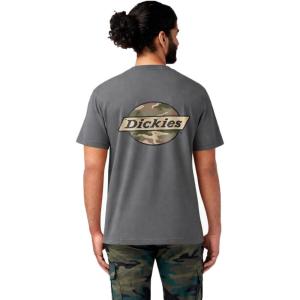 imageDickies Mens Short Sleeve Graphic TeeCharcoal  Camo Logo