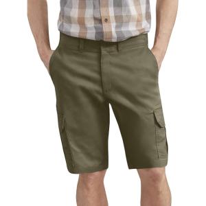 imageDickies Mens 11 Inch Relaxed Fit Lightweight Ripstop Cargo ShortRinsed Moss