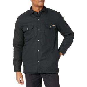 imageDickies mens Flannel Lined Duck Shirt JacketBlack