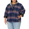 image:imageDickies Womens Womens Plus Flannel Hooded Shirt Jacket