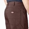 image:imageDickies Mens Relaxed Fit Heavyweight Duck Carpenter PantsRinsed Chocolate Brown V1