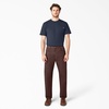 image:imageDickies Mens Relaxed Fit Heavyweight Duck Carpenter PantsRinsed Chocolate Brown V1