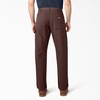 image:imageDickies Mens Relaxed Fit Heavyweight Duck Carpenter PantsRinsed Chocolate Brown V1