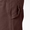 image:imageDickies Mens Relaxed Fit Heavyweight Duck Carpenter PantsRinsed Chocolate Brown V1