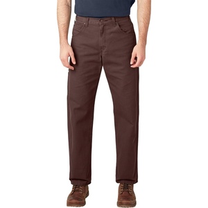 image:imageDickies Mens Relaxed Fit Heavyweight Duck Carpenter PantsRinsed Chocolate Brown V1