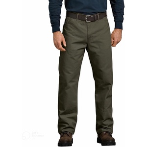 image:imageDickies Mens Relaxed Fit Heavyweight Duck Carpenter PantsRinsed Moss Green