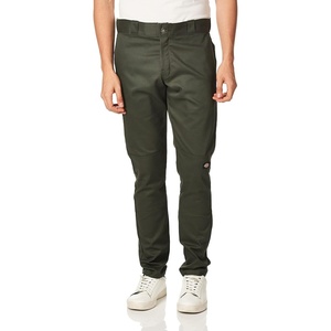 image:imageDickies Mens Skinny Straight Double Knee Work PantsOlive Green V1