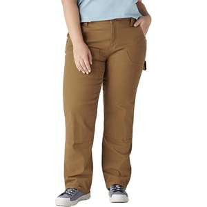 image:imageDickies Womens Womens Plus Double Front Duck Carpenter PantsRinsed Brown Duck