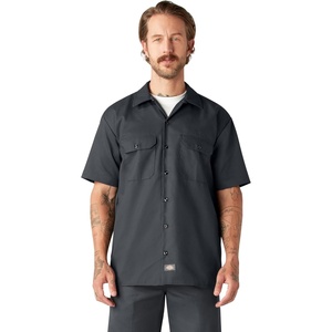 image:imageDickies Mens Short Sleeve Work Shirt  Durable Twill Button Down Shirts for Men Lightweight Uniform for Daily WearCharcoal Gray